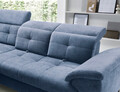 Coltar extensibil stanga 5 locuri ELTAP, LT-40RAQ, Inferne, 297x210x107 cm, lemn/poliester, albastru deschis