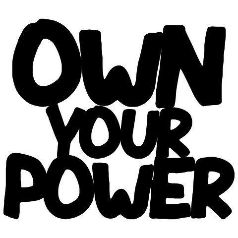 Decoratiune de perete, own your power, tanelorn, 53x46 cm, metal