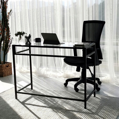 Birou, Neostill, Network Çalışma Masası / 100x45cm M100, 100x75x45 cm, Negru mezoni.ro