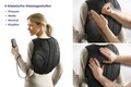 Dispozitiv de masaj pentru spate si gat Maximex, Massage, 23.5x35 cm, metal/poliester, negru