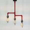 Candelabru All Design, handmade, 44x13x65 cm, Black Red Grey