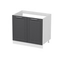 Dulap pentru bucatarie, Hanah Home, Minar, 80x87x58 cm, Alb / Antracit