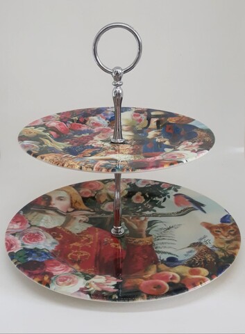 Platou pentru prajituri PRS 004, Helen Porselen, portelan, multicolor Helen Porselen