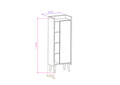 Dulap multifunctional, Lagomood, Lagomood Ruby, 50x140x30 cm, Nuc / Antracit