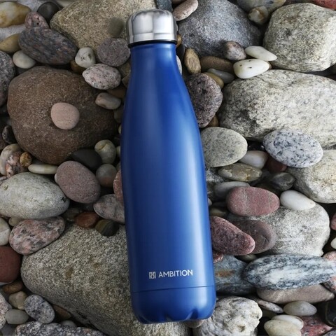 Sticla termos Caldo, Ambition, 400 ml, inox, albastru 400