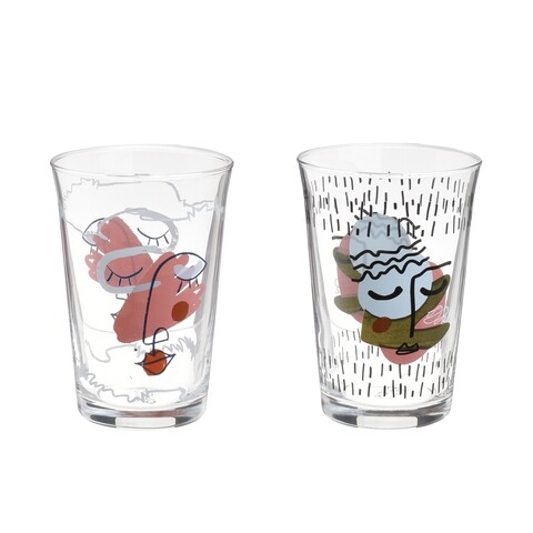 Set 6 pahare de apa Modern Design, InArt, 8 x 11 cm, 290 ml, sticla