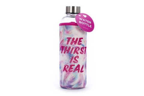 Sticla cu husa termoizolanta, The Thirst is Real, Tri-Coastal Design, 700 ml, plastic mezoni.ro