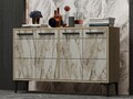 Consola, Odessa, Stria, 120x30x75 cm, PAL, Stejar safir / marmură