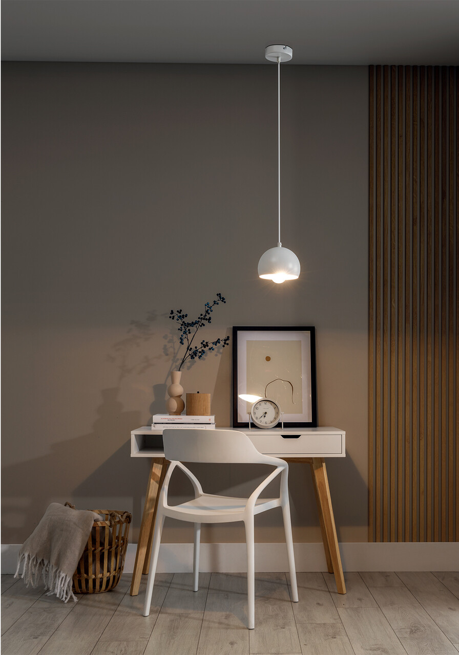 Lustra ELTAP, Callide, 15x110 cm, 1xE27, 15W, otel, alb