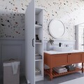 Dulap pentru haine, Miwood, Yaman 1 Door, 40x182x47 cm, PAL, Alb