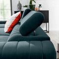 Coltar extensibil stanga 3 locuri ELTAP, LT-100VE, Grayson, 278x205x92 cm, lemn/poliester, albastru