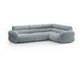 Coltar dreapta 5 locuri, Neo, Micadoni Home, 295x210x83 cm, tesatura Boucle, albastru deschis