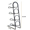 Suport pentru sticle de vin, Puqa Design, Hope, 21x12x43.5 cm, Metal, Negru