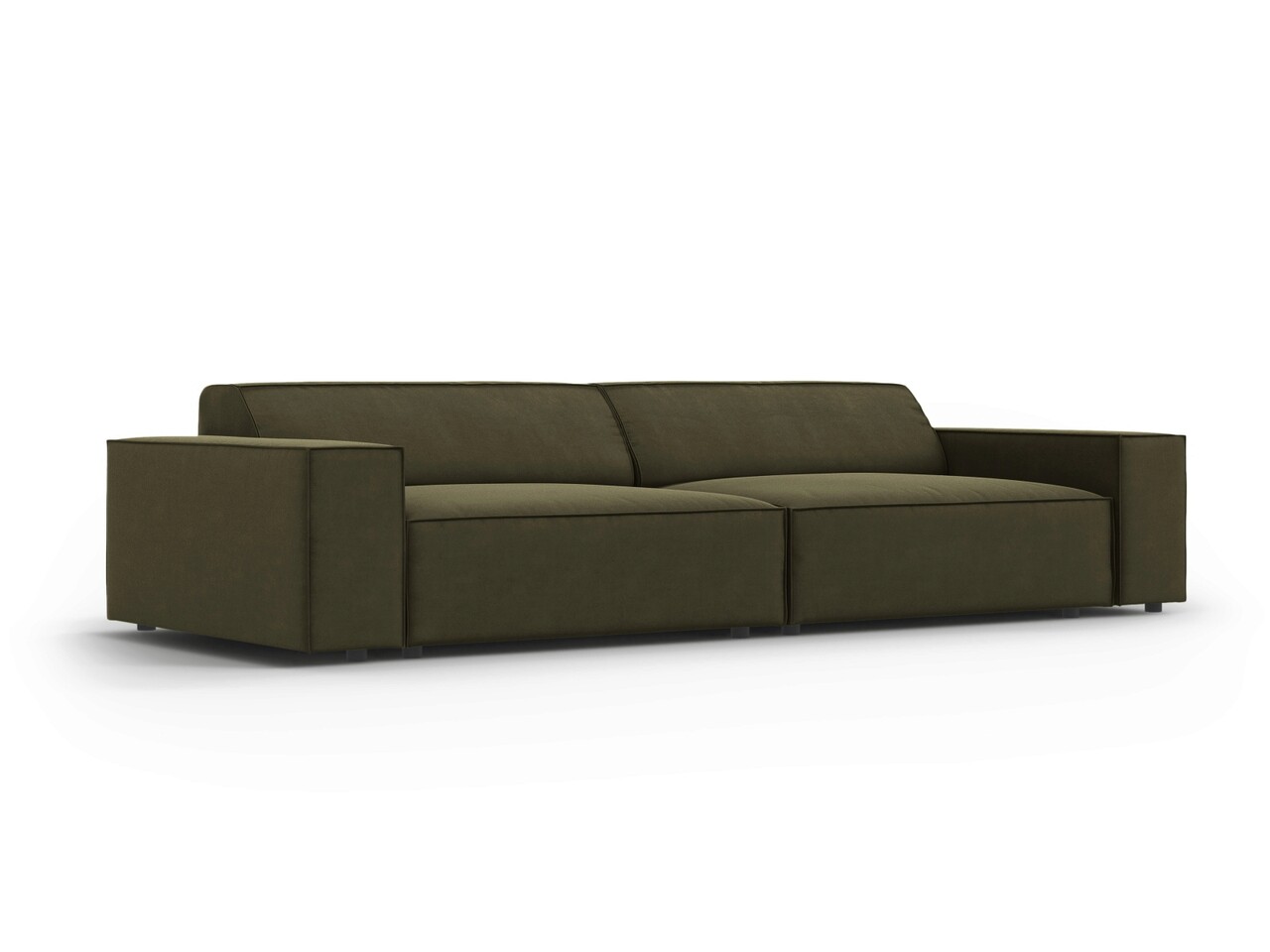 Canapea 4 locuri, Jodie, Micadoni Home, BL, 244x102x70 cm, catifea, verde - 2 | YEO