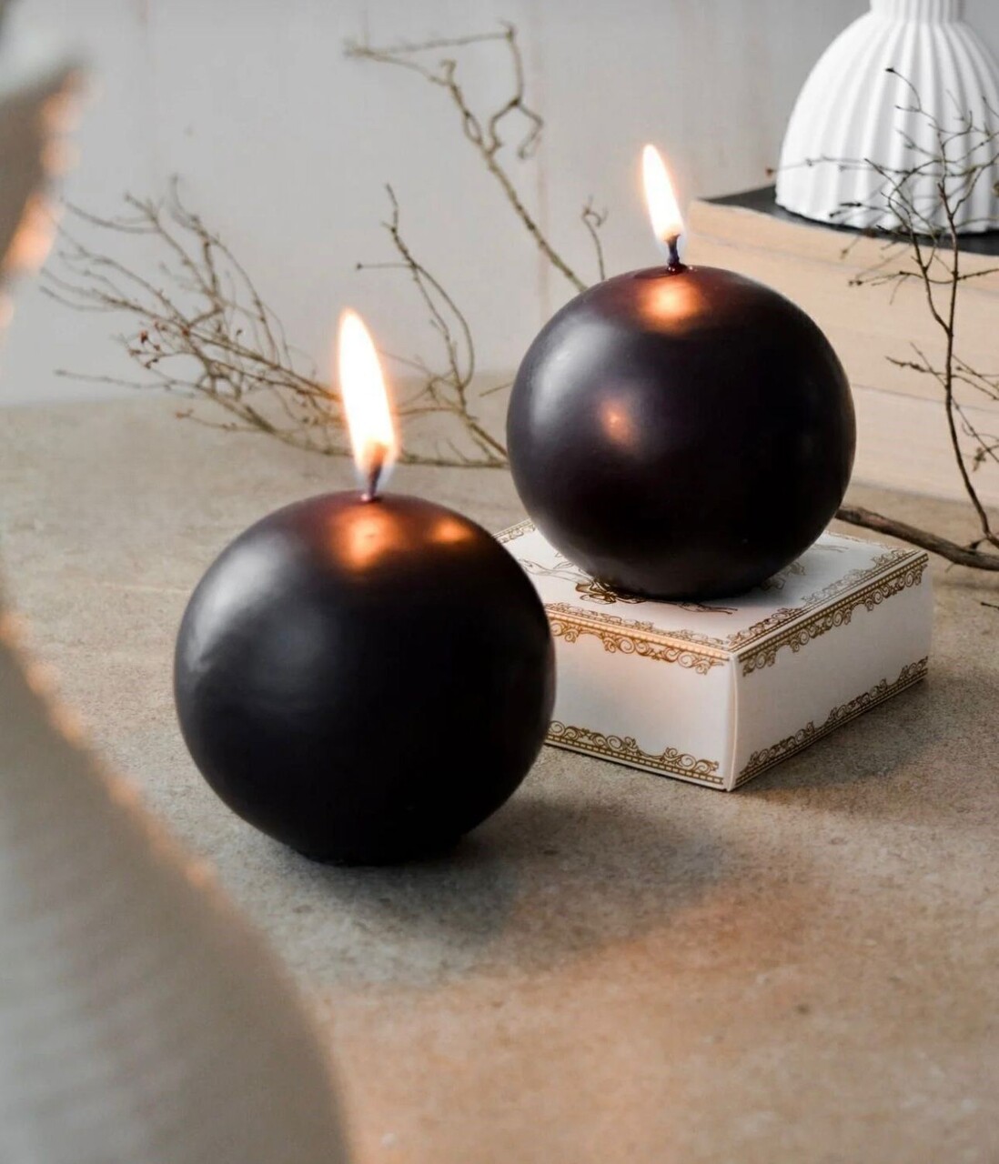 Set de lumanari, Ers1253, Negru - imagine 2