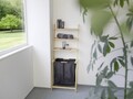 Cos pentru rufe Ecori, Wenko, 57.5x35x152 cm, bambus/poliester/polietilena, negru/natur