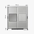 Dulap pentru haine, Comforty, Pasific Home Fuga, 190x216x60 cm, Alb