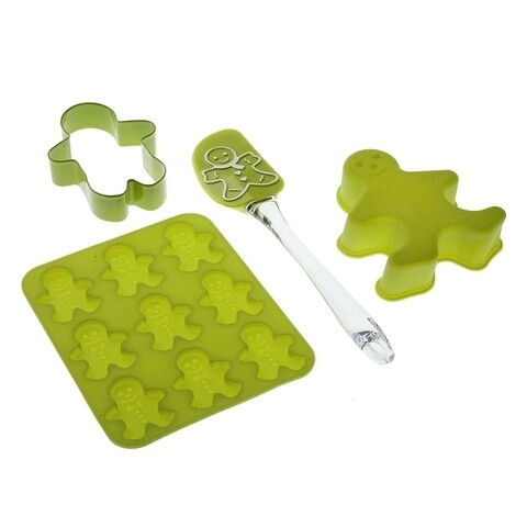 Poza Set ustensile si forme desert pentru copii, 4 piese,Versa, Muneco, silicon, verde