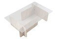 Masuta de cafea, Nordure, Flavio, 105x30x65 cm, Sticla temperata , Travertin