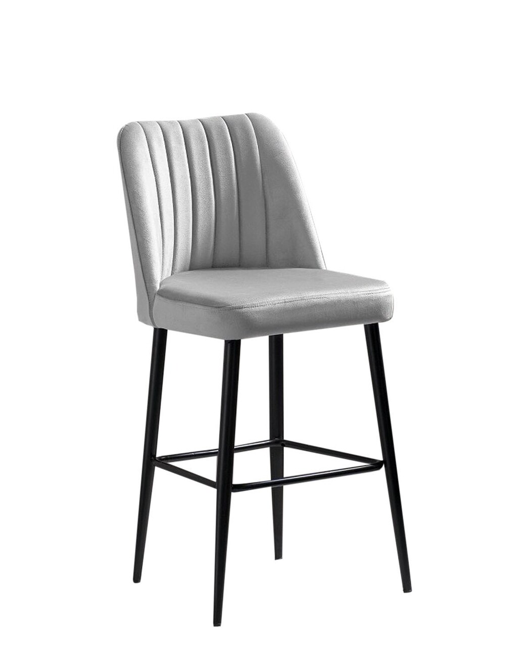 Set scaun de bar (2 bucăți), Beckley, Vento, PAL, Crem/Negru