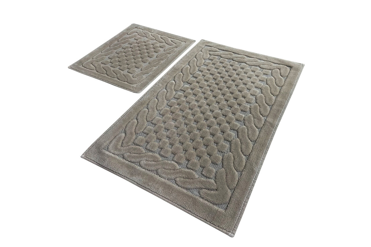 Set covorase de baie 2 piese, Chilai Home by Alessia, Bambi, Bumbac, Bej - 2 | YEO