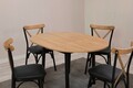 Set masă și scaune extensibile, Vella, Oliver, PAL, Stejar / Negru