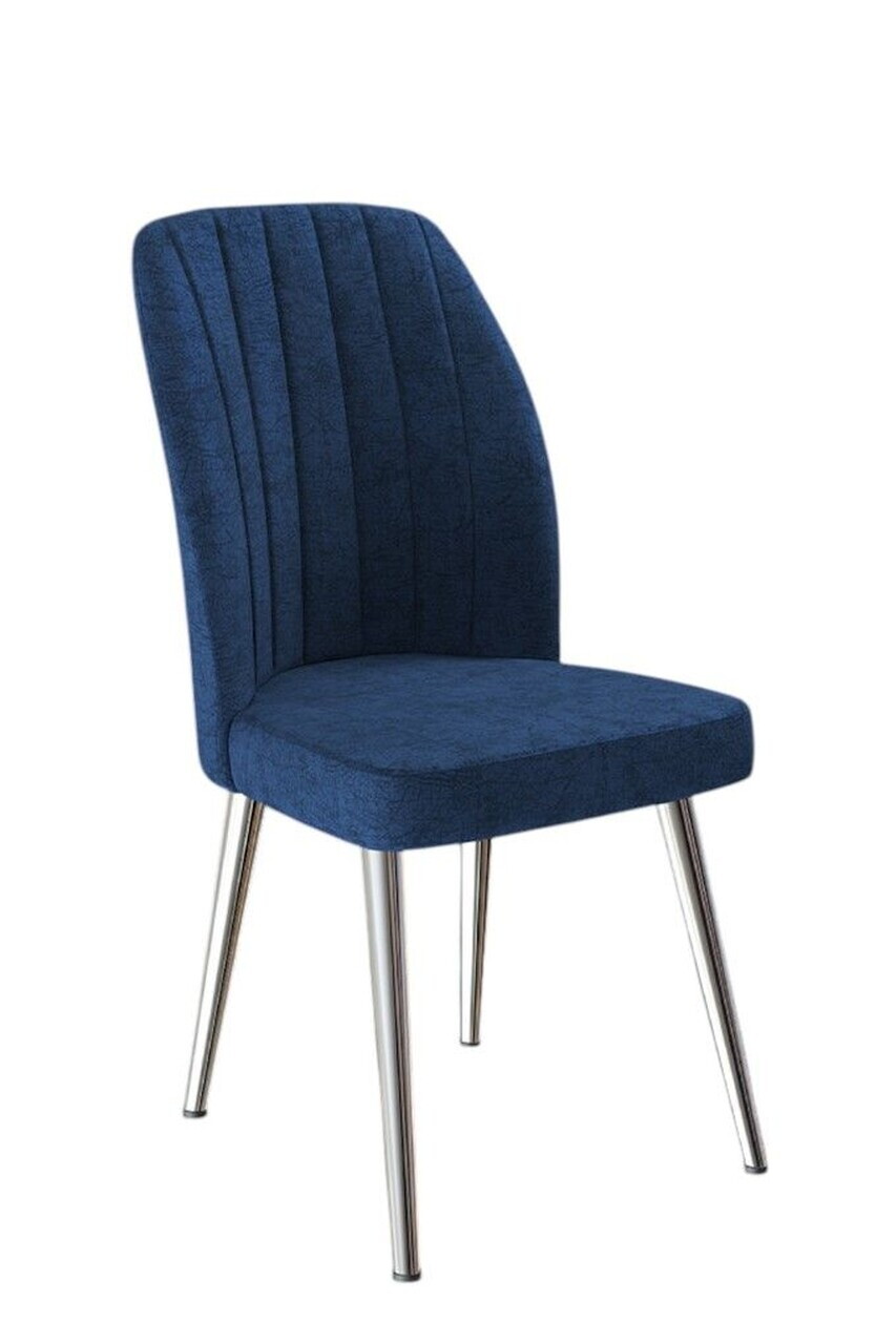 Set scaune 6 piese, Hanah Home, Platinum, Bleumarin / Crom — imaginea 2