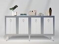 Consola, Olivia, Bare, 150x40x80 cm, PAL , Alb / Argintiu