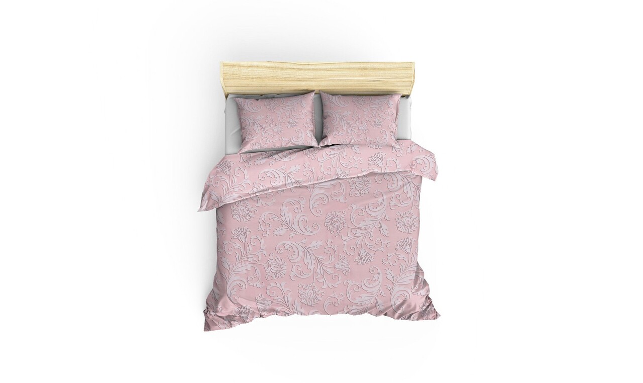 Lenjerie de pat dubla King (FR), L'essentiel Maison, Verano, Roz pudra - imagine 2