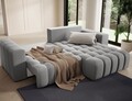 Coltar extensibil dreapta 4 locuri ELTAP, Bon-41, Bonett, 250x175x92 cm, lemn/poliester, gri deschis
