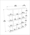Corp biblioteca, Zena Home, Grace, 120x141x24.6 cm, PAL, Alb