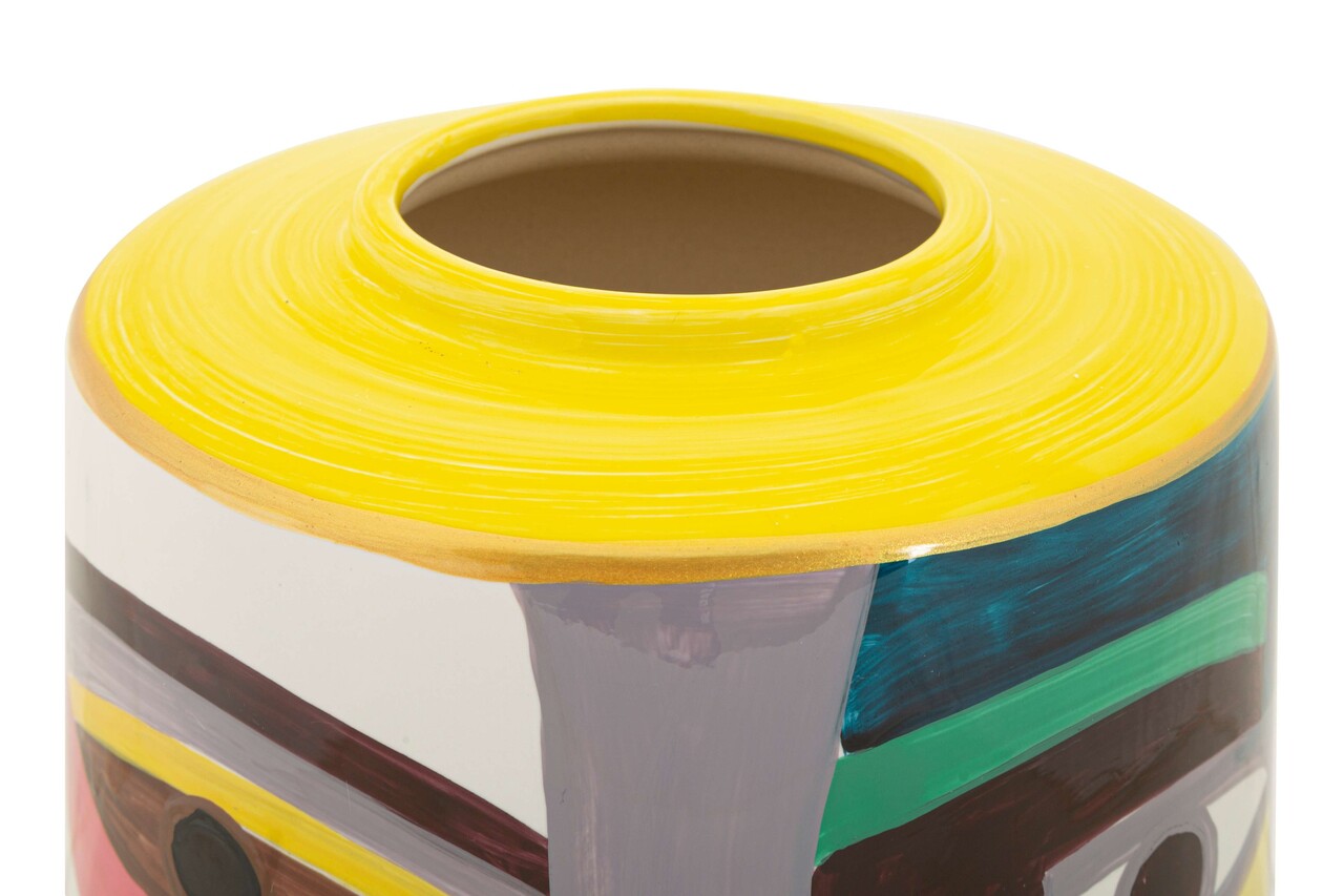 Vas decorativ Piccassy Color Top, Mauro Ferretti, 19x28 cm, ceramica, multicolor - imagine 6