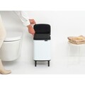 Cos de gunoi, Brabantia, Bo Small, 7 L, 20.7x24.2x40 cm, otel, alb
