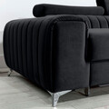 Coltar extensibil dreapta 3 locuri ELTAP, RT-10LO, Grayson, 278x205x92 cm, lemn/poliester, negru