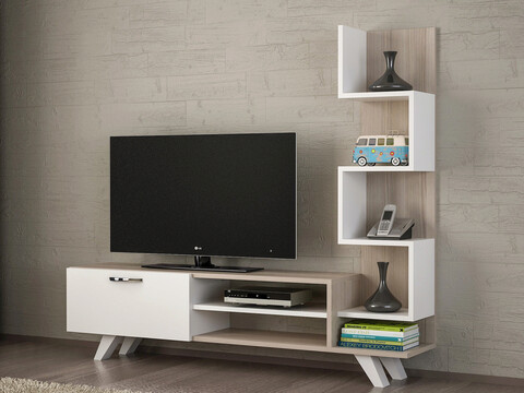 Comoda TV, Wooden Art, Ceren, PAL, Alb / Cordoba mezoni.ro