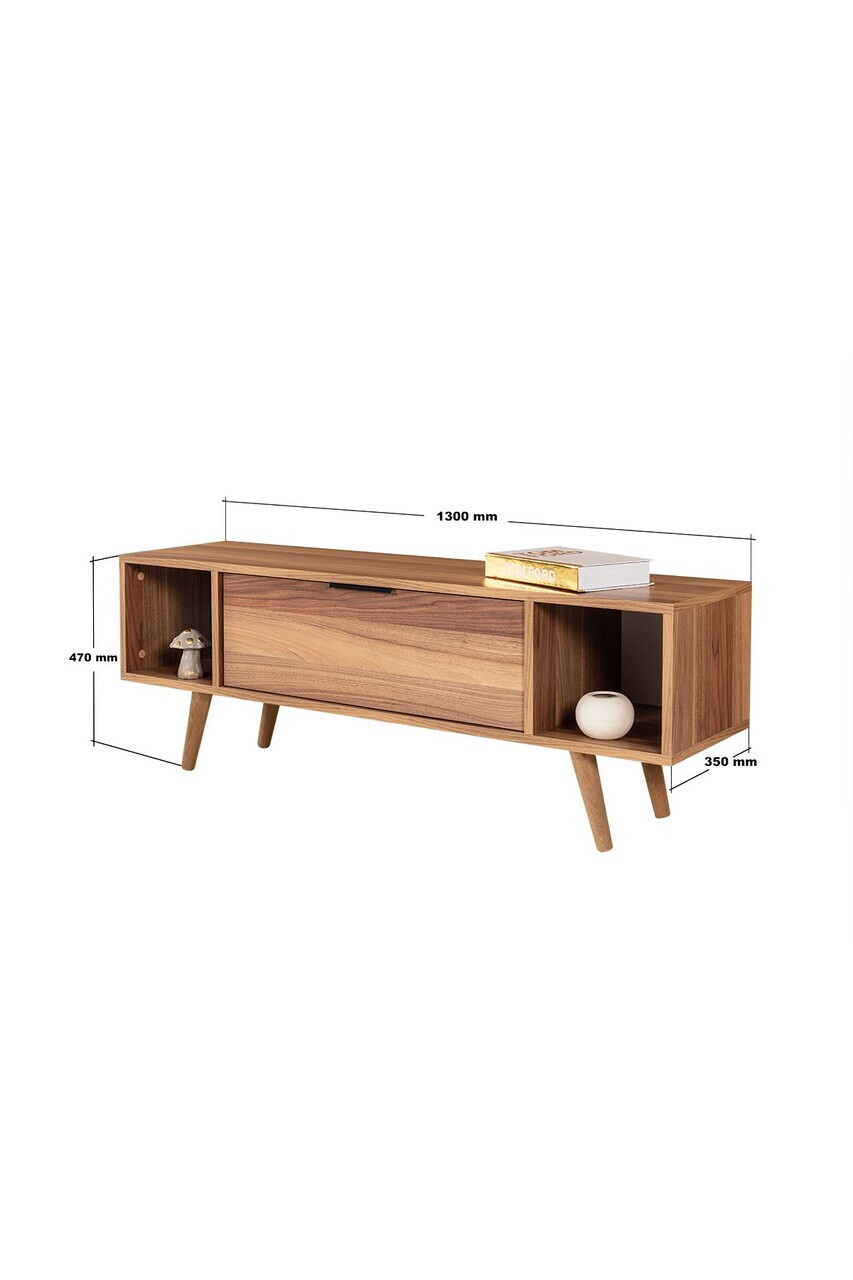 Comoda TV, Hanah Home, Mesir 3325, 130x47x35 cm, PAL, Maro — imaginea 7