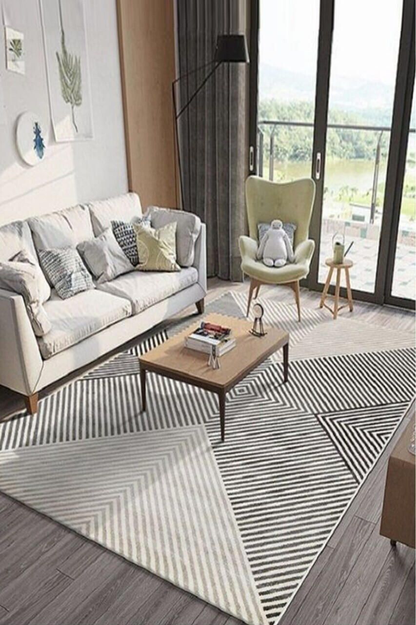 Covor, CLR-0000569-009, 100x300 cm, Poliester, Gri — imaginea 2