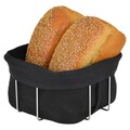 Cos pentru paine, Basket, 20 x 20 x 11 cm, inox/bumbac, negru