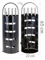 Set ustensile pentru semineu, 22x15x65 cm, metal, negru