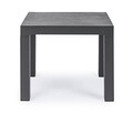 Masuta de cafea pentru gradina Kledi, Bizzotto, 50 x 50 x 46 cm, aluminiu, gri carbune