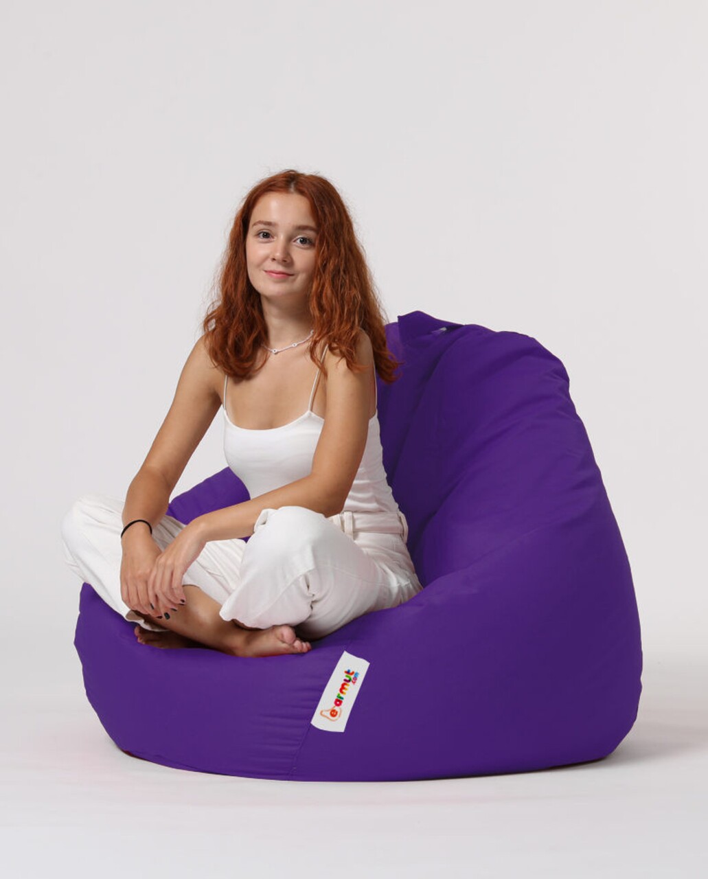 Fotoliu Puf, Bean Bag, Ferndale Premium XXL, 115 X 130 Cm, Poliester Impermeabil, Mov