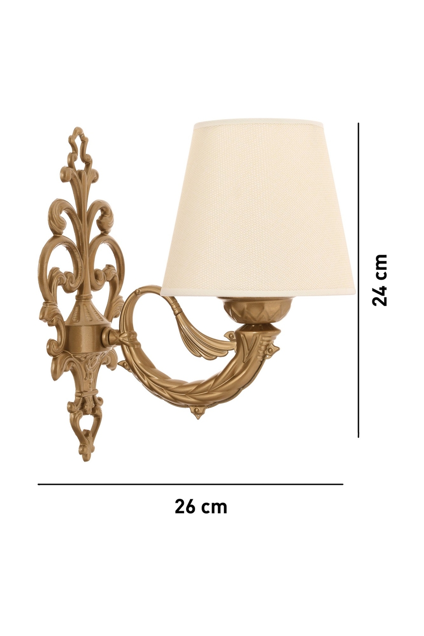 Aplica de perete, Opviq, 390FLH2359, Crem / Aur - view 4
