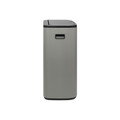 Cos de gunoi cu soft touch, Brabantia, Bo Touch Mineral, 60 L, 31.2x54.5x65.6 cm, otel, gri