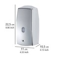 Dozator sapun lichid, Wenko, Treviso Chrome, cu senzor, 650 ml, 11 x 22.5 x 10.5 cm, plastic, gri