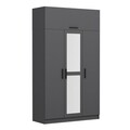 Dulap pentru haine, Minerva, Minar 255, 135x255x52 cm, PAL, Antracit