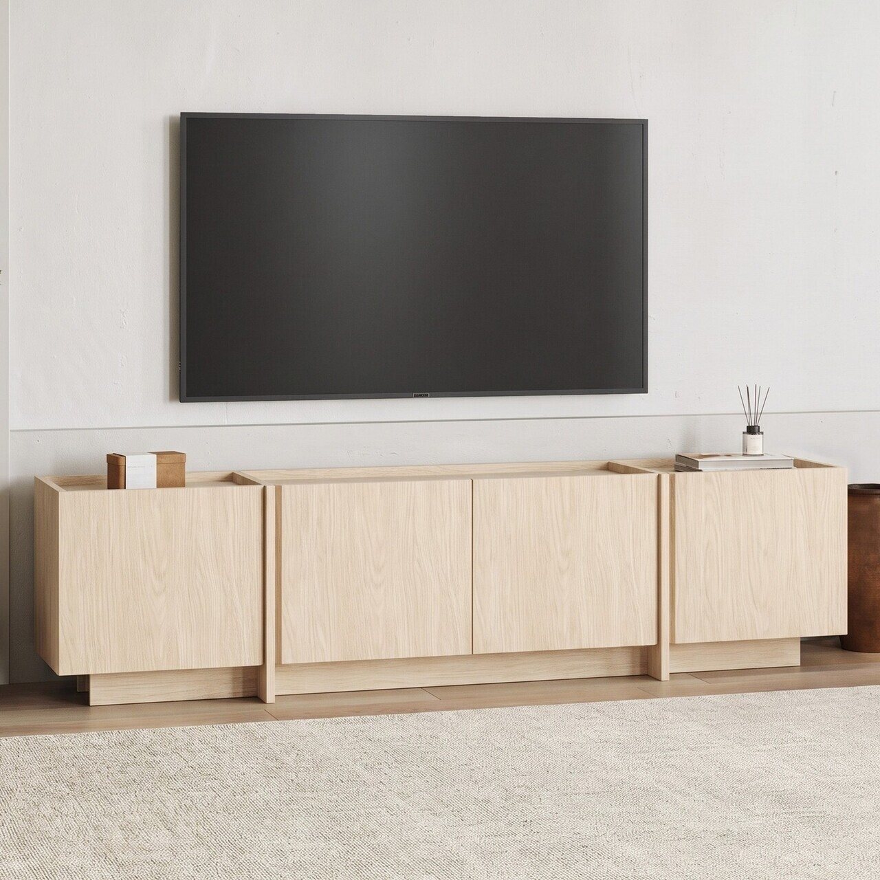 Comoda TV, Nordure, Lowen, 180x46x35 cm, Stejar Compass