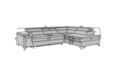 Coltar extensibil dreapta 4 locuri ELTAP, RT-40RAQ, Eridano, 275x202x88 cm, lemn/poliester, albastru inchis
