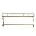 Suport de perete pentru prosoape Clayre & Eef, 65x19x31 cm, metal, auriu