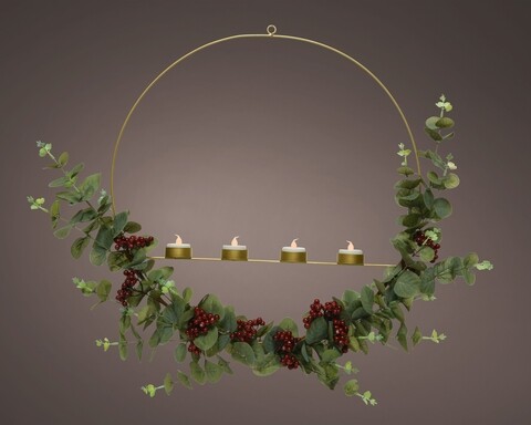 Suport pentru lumanari, Decoris, Ø50 cm, auriu