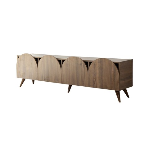 Comoda TV, Neostill, Mesta, 180x50x35 cm, Cadru: PAL MELAMINAT 100%., Maro